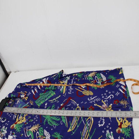 Polo Ralph Lauren Shirt Mens XL All Over Beach Aloha Graphic Print loop collar - Picture 12 of 13